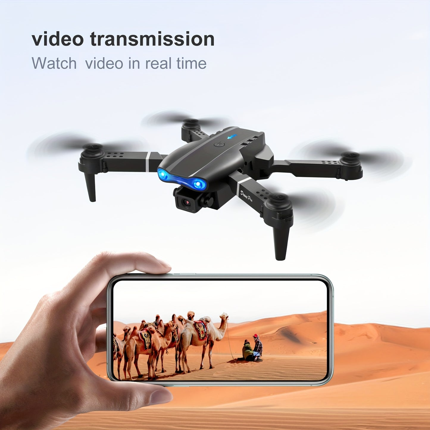 E99 Dual Camera Drone, Six Axis Gyroscope, One Click Takeoff, Birthday Gift, Thanksgiving, Christmas, And Halloween Gifts